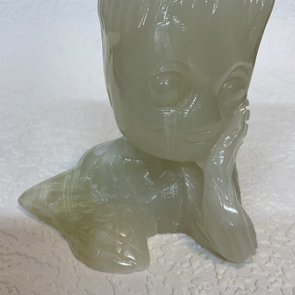 Mini Groot Figurine Miniature Model Hand Carved Onyx Adorable Home Decor